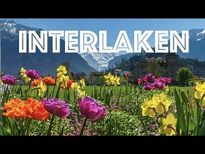 Interlaken Switzerland Train Walking Tour 4K