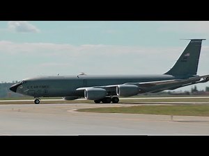 Boeing KC-135 Stratotanker Landing, Fly-by, and Takeoff