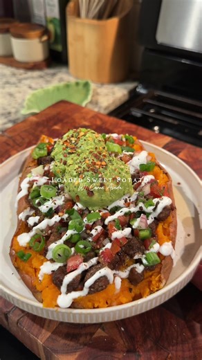 Loaded Sweet Potato with Carne Asada Recipe