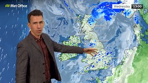 Afternoon forecast for April 13th: temps in mid-high teens but showers for some