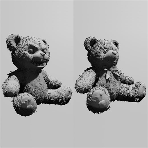 Bear Doll STL 3D Print Files, Creepy Toy STL Downloads (set of 2) - Etsy