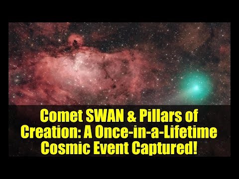 Comet SWAN & Pillars of Creation: A Once-in-a-Lifetime Cosmic Event Captured!
