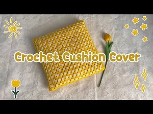 How To Crochet Cushion\ Pillow Cover - Easy Tutorial