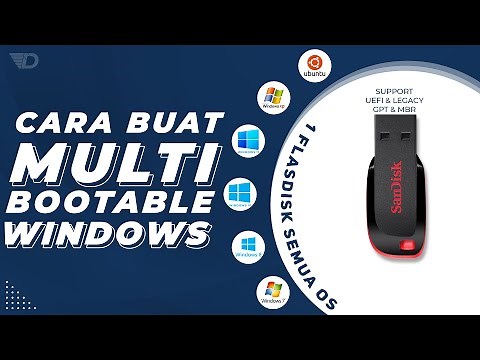 Cara Membuat Flasdisk Multibootable Windows 10 ,8 , 7 , & Linux Ubuntu Support UEFI & Legacy 2021!