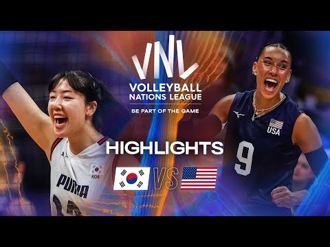 Korea 🇰🇷 vs. USA 🇺🇸 - Highlights | Week 1 | Women's VNL 2025