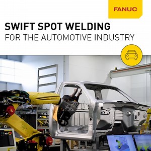 Boost efficiency with fully integrated process cables - protected, interference-free, and built for seamless performance. Plus, with FANUC Learning Vibration Control, your robot auto-learns smooth, high-speed motion, accelerating spot welding & drilling by up to 15%! 🚗 Optimised for the automotive industry. 🔗 Explore FANUC solutions: https://one.fanuc.eu/Robotic-Automotive #FANUC #Automation #SpotWelding #Robotics #Manufacturing | FANUC Europe