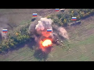 HIMARS accurately hits a convoy of Russian military vehicles