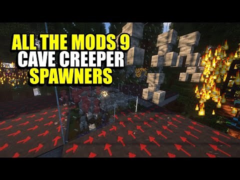 Ep60 Cave Creeper Spawners - Minecraft All The Mods 9 Modpack
