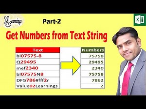 Extract Numbers from Text in Excel Part2 (Hindi)| Excel Tutorial | Value Learnings