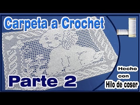 CARPETA RECTANGULAR A CROCHET| PARTE 2 🐶--Tecnica Crochet Filet
