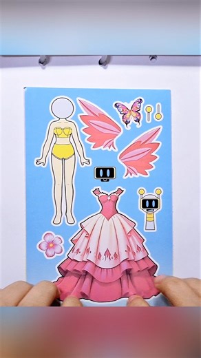 Pinki 💖 Sprunki Star and heart Dress Style Clothing Sticker Book DIY 🌺