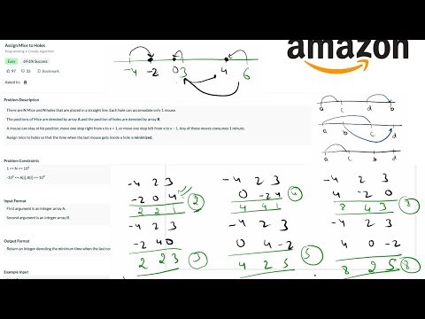 15.7 Assign Mice to Holes (Greedy Algorithm)-Interviewbit #backtracking#interview#recursion
