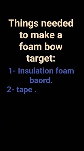 Things needed to make a foam bow target#diy#crafting
