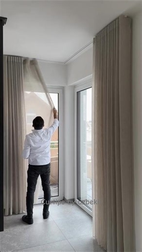 Curtain installation at home #curtains #homedecor #home