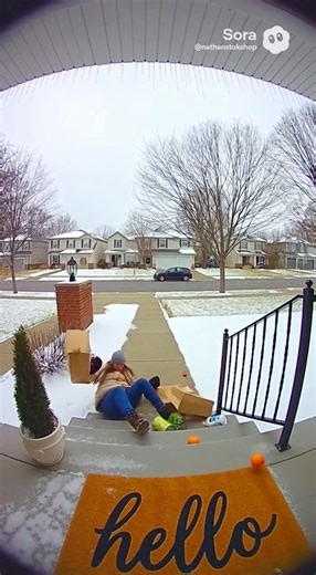 You have to watch your step 🤕#funny #fallout #fallvideos #snow #fall #ai #ice