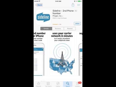 Sideline -FREE 2nd Number For Your iPhone! Text & Call FREE!!