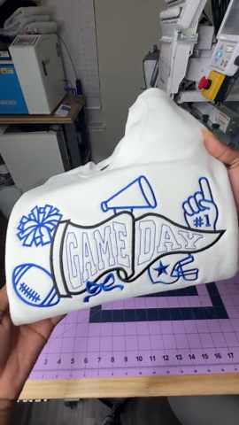 Game Day Pennant Embroidery Design: Football Season, 6 Sizes (instant Download) - Etsy