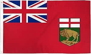 AZ FLAG - Manitoba Flag - 3x5 Ft - 100D Polyester Canada - Canadian Region Of Manitoba Banner with Two Metal Grommets - Fade Resistant - Vivid Colors - 3' x 5' Feet - 150x90 Cm
