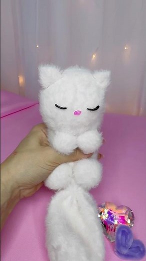 DIY Sock Kitten 🧦🐱🐾 No Sew, Super Easy💜 #diy #craft #viral #trending