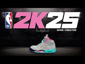 NBA 2K25 Shoe Creator - How to make Air Jordan Retro 5 'Miami Vice/Vice City' (Custom)
