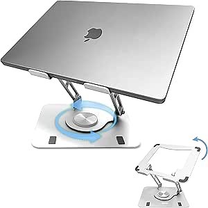 Amazon.com: Uncaged Ergonomics Swivel Laptop Stand for Desk, Adjustable Computer iPad Stand for Desk w/ 360 Rotation, Portable Laptop Holder for Home Office Ergonomic Supplies (White) : Electronics