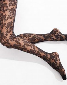 ASOS DESIGN floral lace tights in black | ASOS