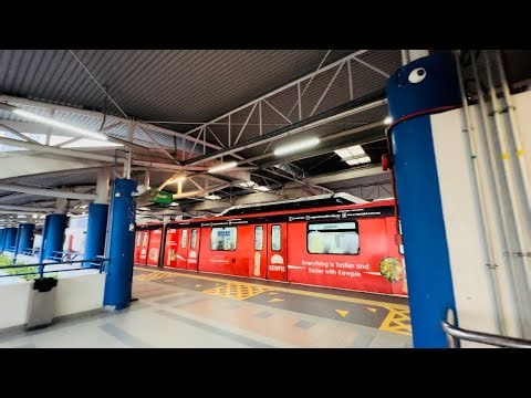 [4K60FPS] Pudu LRT station is an elevated rapid transit station situated in Pudu, KL (Malaysia)