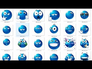 Blue emoji PNG editing pack (link in description) troll face emoji pack
