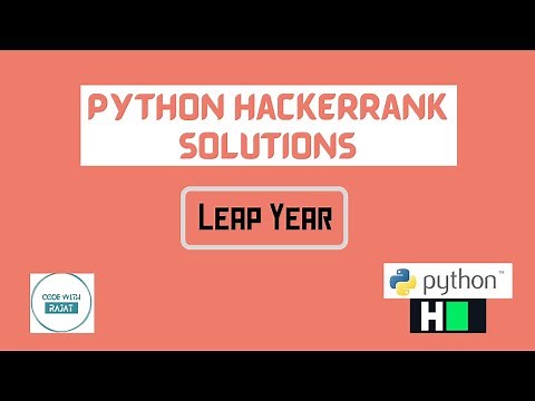 Leap year python | Hackerrank Python Solution