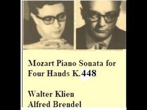 Mozart Sonata for 2 Pianos in D Major, K.448, Alfred Brendel, Walter Klien 1960 (complete)