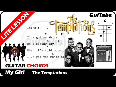 MY GIRL 🌞💘 - The Temptations ( Lyrics - GUITAR Chords 🎸- Karaoke )