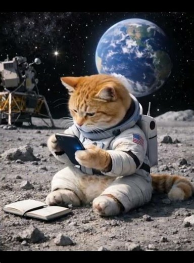 Astro Cat Texting!