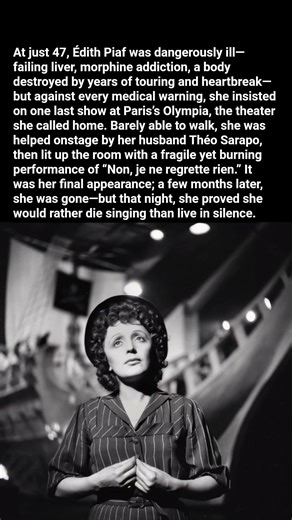 Dying Édith Piaf’s Last Stand at the Olympia #viral #shorts