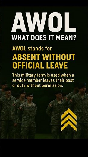 AWOL Explained in Simple Words! #army