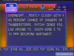 Weather Channel Local on the 8's July 8th 1998 Cincinnati, OH