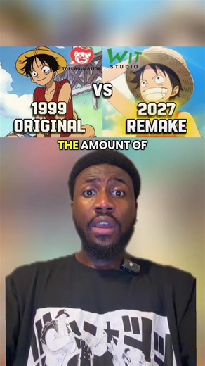 This side by side One Piece 1999 Original vs 2027 Remake shows the differences but not all fans agree with the changes by Netflix & Wit Studio #onepiece