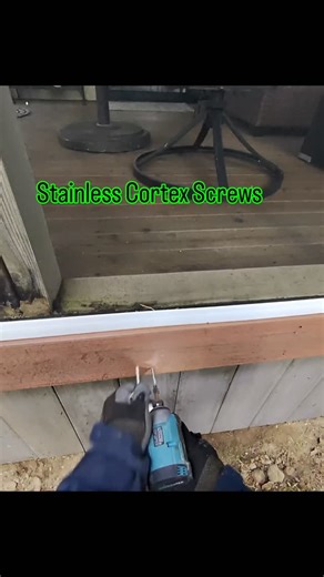 Jason Russell on Instagram: "Using @azekbuildingproducts stainless steel #cortex screws before plugging with @fastenmasterpro material matching plugs."