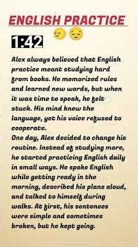 Improve your english through story #englishpractice