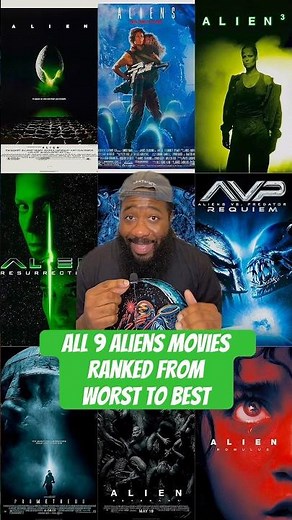 All 9 Alien Movies RANKED (with Alien: Romulus) #xenomorph #movies #alienromulus #shorts