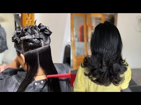 How to 90 Degree hair cut / step by step / easy way / with osam blow dry #tutorial #haircut #youtube