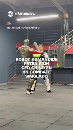 Robot humanoide patea a un CEO chino en un combate simulado