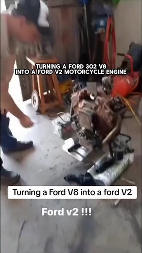 Transforming a Ford Y-Block V8 into a V2 Motorcycle Engine