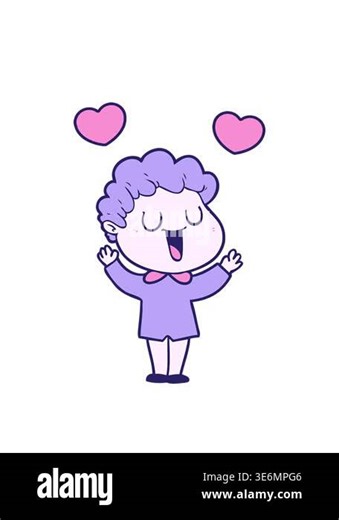 spinning hearts animation of laughing man Stock Video Footage - Alamy