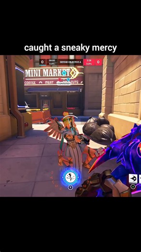 caught a sneaky mercy by reinhardt #overwatch2 #overwatch #gaming #overwatchclips
