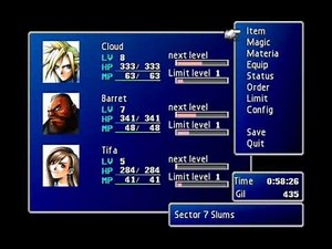 Let's Play Final Fantasy VII #5: Menu Tutorial and How to Bore Your Audience.