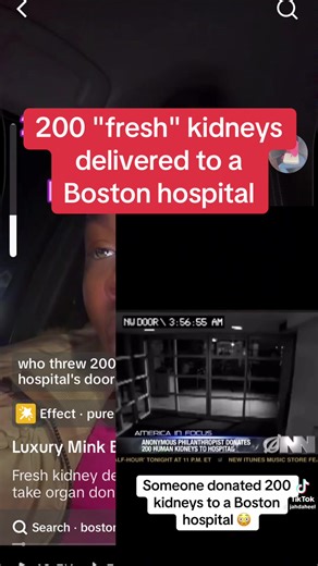 Fresh kidneys delivered to hospital. Take organ donor off your license ‼️#kidney #fyp #bostonhosptial #healthcare #organs