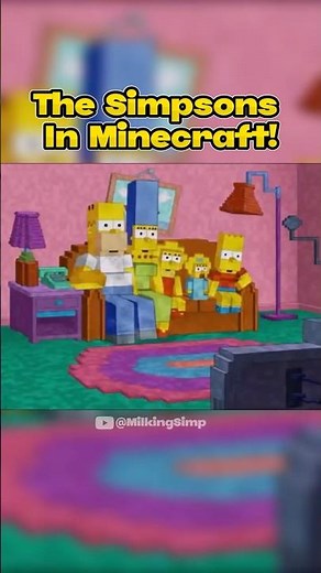 The Simpsons In Minecraft! #shorts
