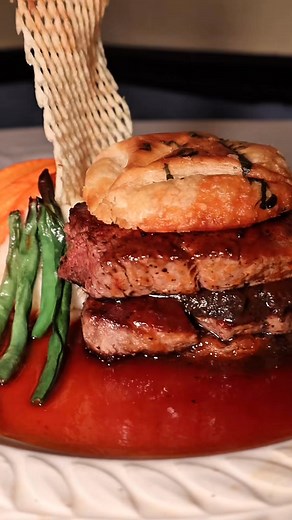 The Filet of Beef Wellington Napoleon at Latour in Ridgewood, NJ a masterpiece of classic French cuisine. With a remarkable 4.9 star rating on OpenTable, Latour stands among the county’s elite, and remains one of the last truly traditional French restaurants in the surrounding area. | Latour Restaurant