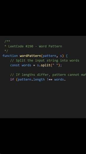 Solve LeetCode 290 Word Pattern #education #coding #interview