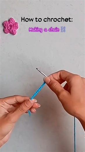 How to chrochet: making a chain ⛓️#crochet #tutorial